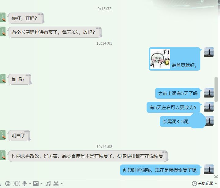 客服指导网站排名恢复优化方案